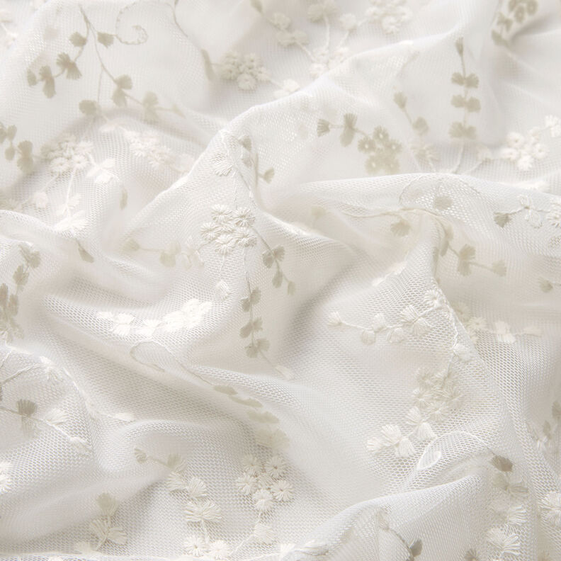 tyllspets små blommor – vit,  image number 2