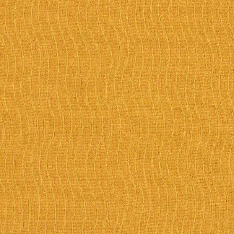 Linne-bomulls-mix Jacquard vågmönster – currygul,  image number 3