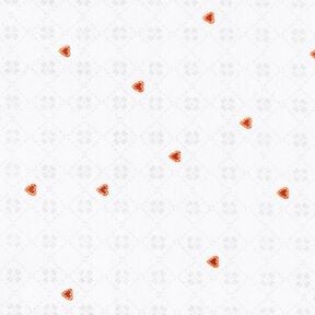 Mysfleece Diamanter och hjärtan – elfenbensvit/koppar, 