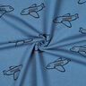 Sweatshirt Ruggad flygplan | Poppy Fabrics – jeansblå,  thumbnail number 3