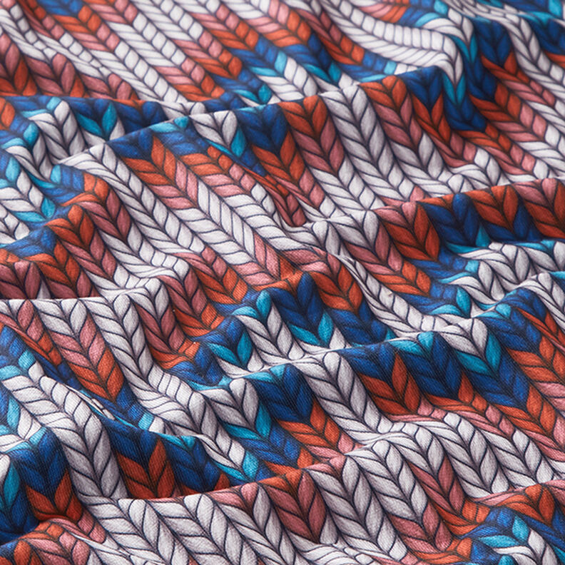 SHIELD PRO Antimikrobiell jersey Knit – kungsblått/rött | Albstoffe,  image number 2