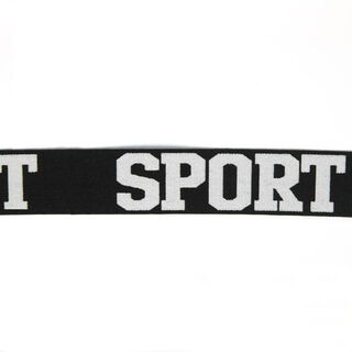 Gummiband Sport – svart/vit, 