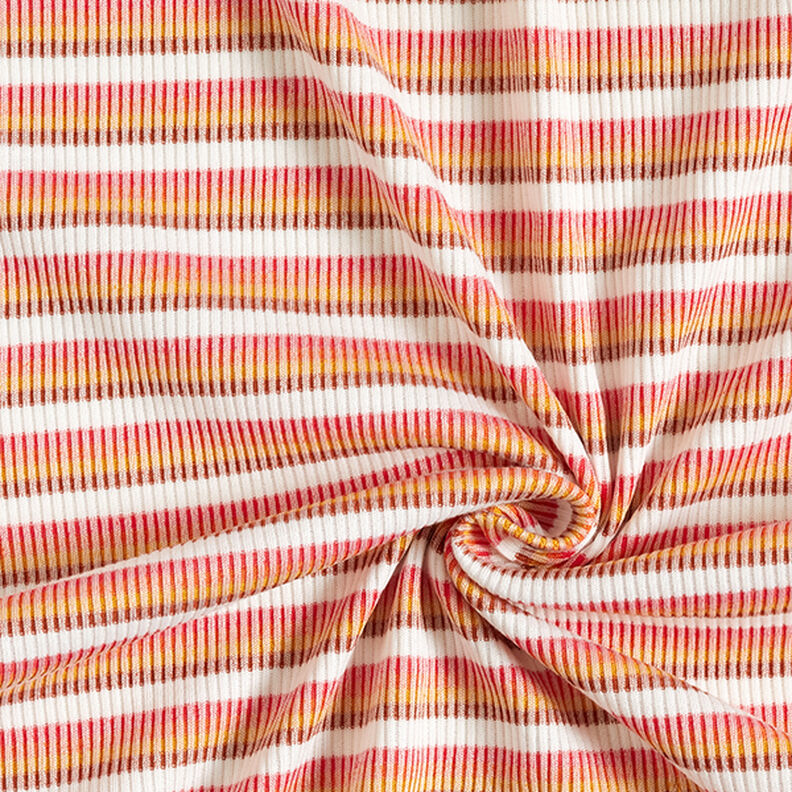 ribbad jersey tvärränder – vit,  image number 3