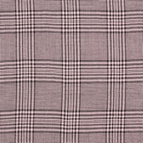 Viskostyg Glencheck &ndash; gammalt rosa/svart, 