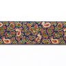 Resårband Paisley  [ 3,5 cm ] – marinblått/grön,  thumbnail number 1