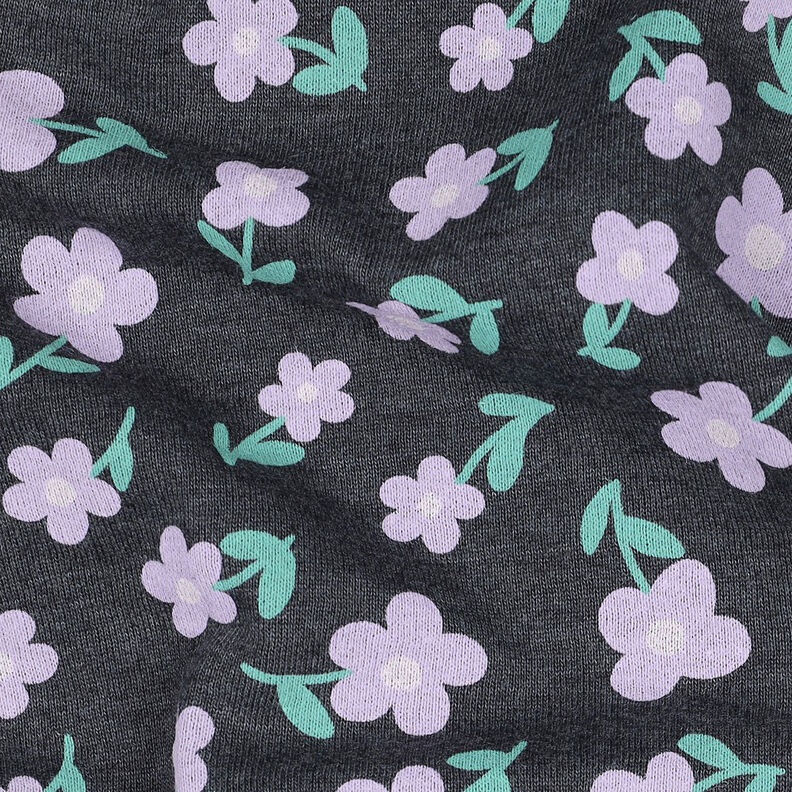 Sweatshirt Blommor | by Poppy – antracit/fläder, image number 2