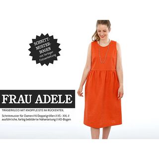 FRAU ADELE - axelbandsklänning med knappslå i ryggen, Studio Schnittreif  | XXS -  XXL, 