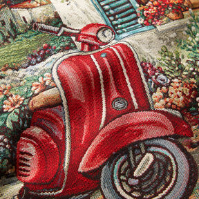 dekorationspanel Gobeläng Vespa – kaminrött/ljusbeige, 