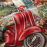 dekorationspanel Gobeläng Vespa – kaminrött/ljusbeige,  thumbnail number 2