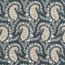 Crêpe Chiffong paisley och lurex-ränder – svart/silverblå,  thumbnail number 1