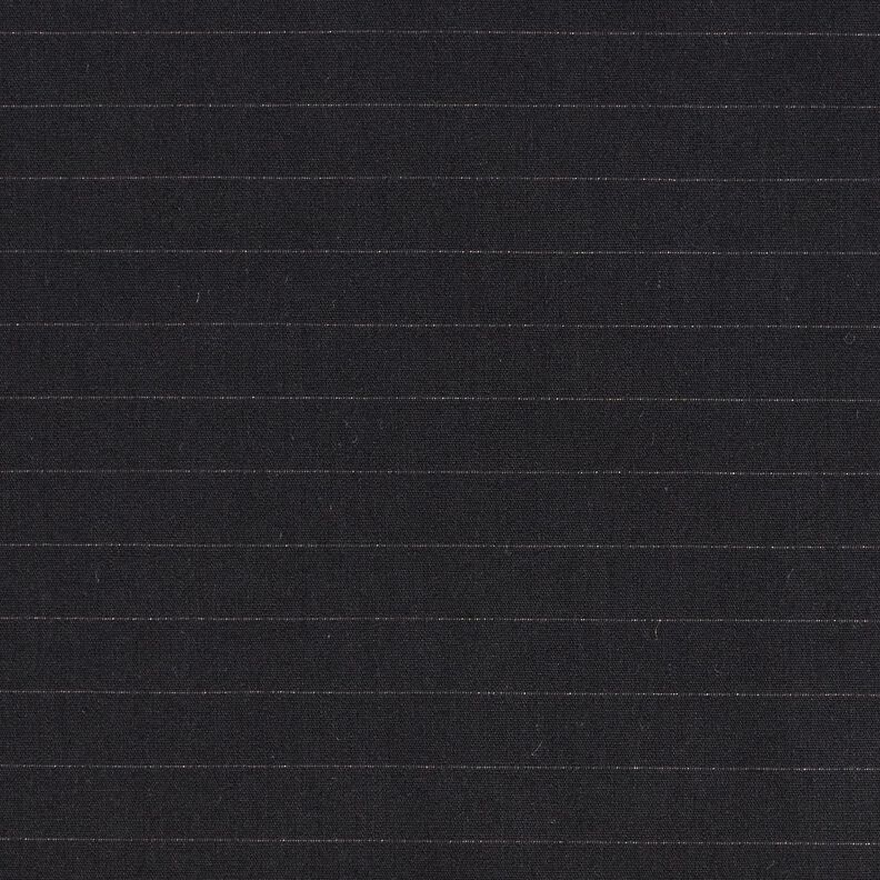 bomullstyg korsande kritstrecksränder – svart,  image number 1
