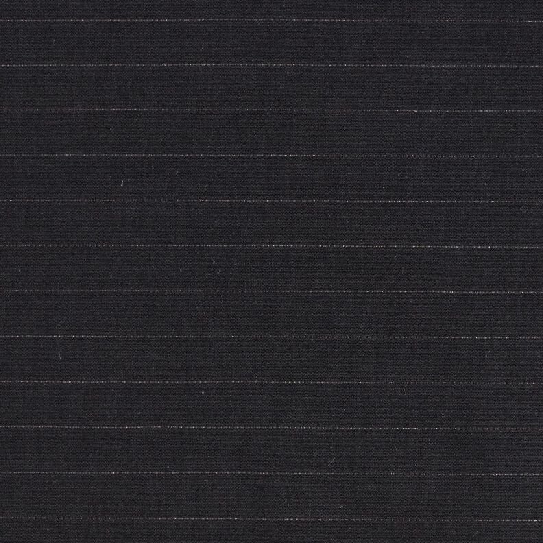 bomullstyg korsande kritstrecksränder – svart, image number 1