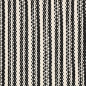 Stickat tyg ränder | Poppy Fabrics – svart/yllevit, 