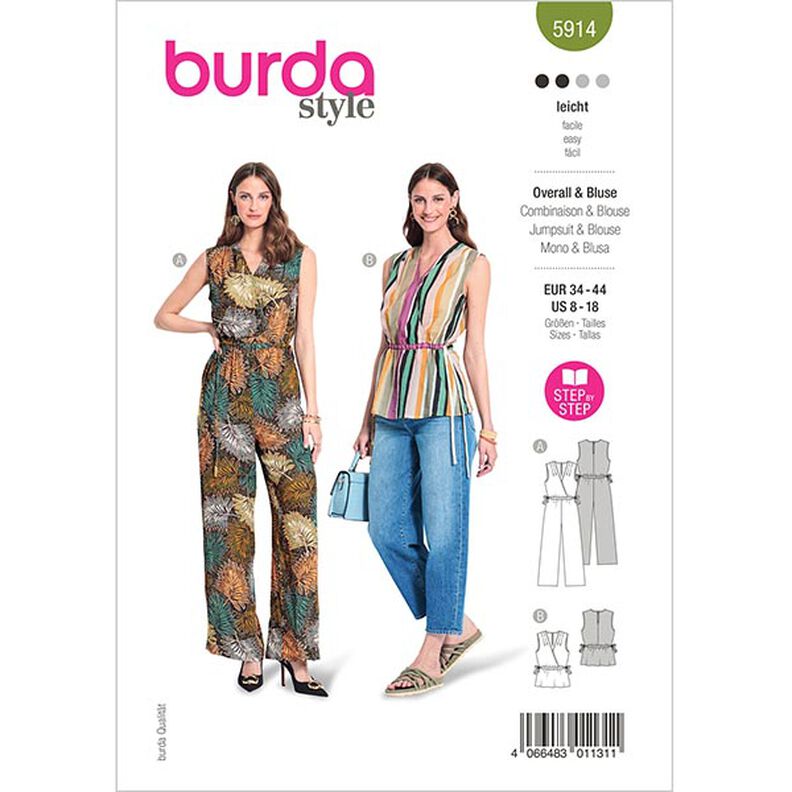 Jumpsuit | Blus  | Burda 5914 | 34-44,  image number 1