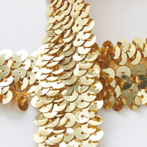 Elastisk paljettkant [30 mm] – guld, 