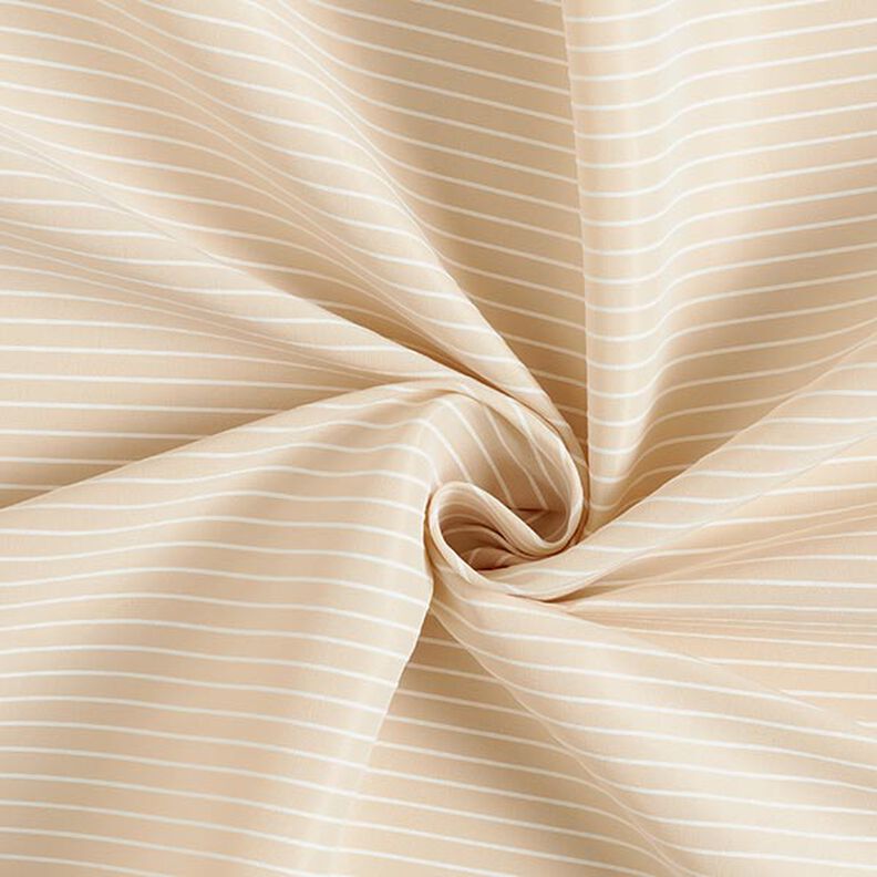 Stretchtyg med tvärränder, elastiskt på längden – beige,  image number 3