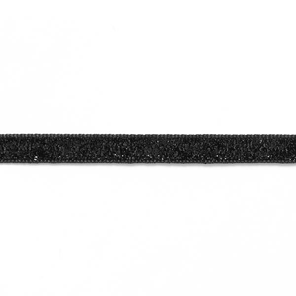 Sammetsnöre Metallisk [10 mm] – svart,  image number 2