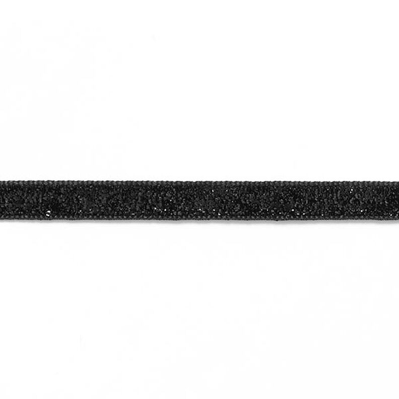Sammetsnöre Metallisk [10 mm] – svart,  image number 2