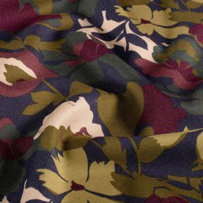Romanitjersey blomsterfält – marinblå/merlot, 
