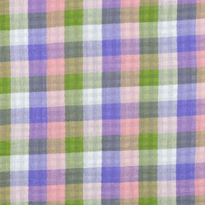 Muslin/Dubbel-krinkelväv Rutigt Dubbelsidigt | Poppy Fabrics – rosa/lavender, 