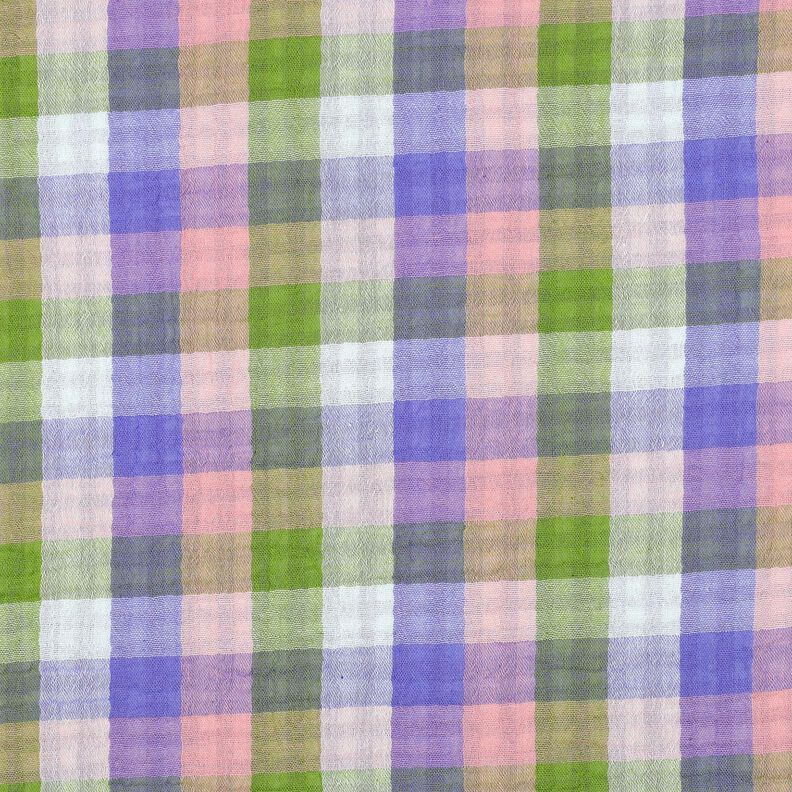 Muslin/Dubbel-krinkelväv Rutigt Dubbelsidigt | Poppy Fabrics – rosa/lavender,  image number 1