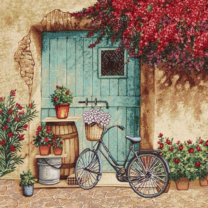 dekorationspanel Gobeläng cykel – ljusbeige/kaminrött, image number 1