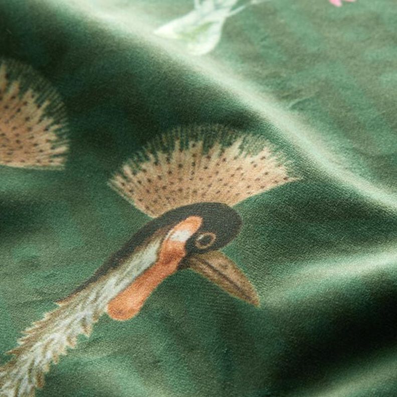 Digitaltryck Sammet Snake – mörkgrön/grå,  image number 2