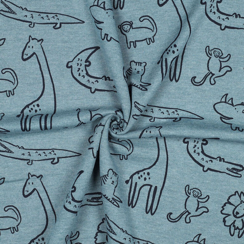 Sweatshirt Safaridjur | by Poppy – duvblå/antracit,  image number 3
