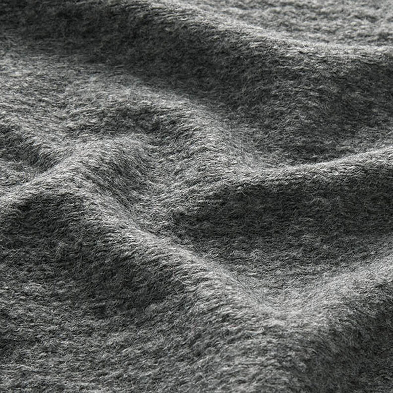 Stickat kapptyg ullmix melange – granit,  image number 2