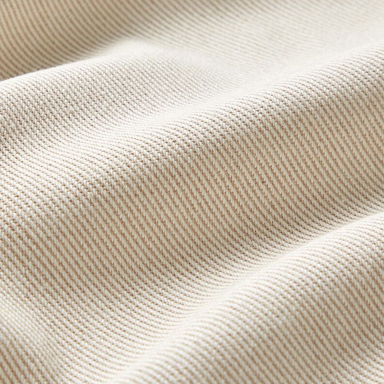 Dekorationstyg Kypert (twill) tv&aring;f&auml;rgat &ndash; ljusbeige/natur,  image number 2