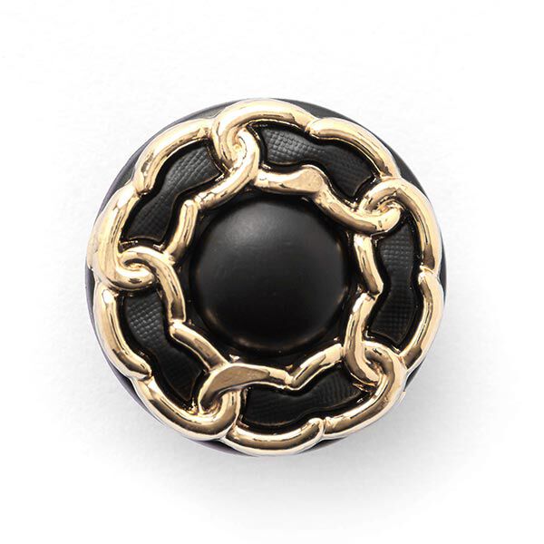 Knapp med ögla  – svart/guld,  image number 1
