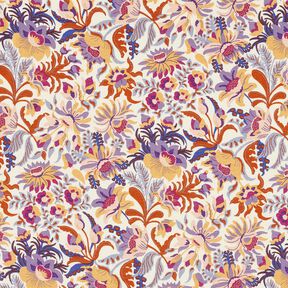 Viskosjersey Blommor och ornament | Katia Fabrics – kräm/lavender, 