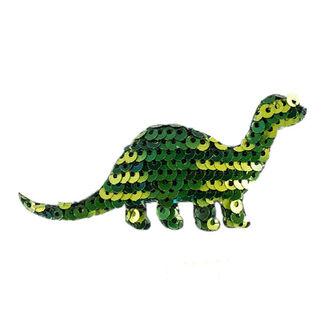 Tygmärke  Dinosaurier [ 3 x 6,5 cm ] – grön, 