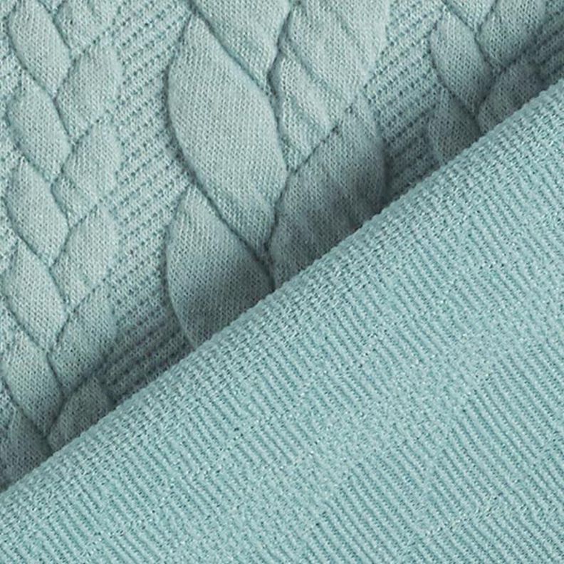 Jerseyjacquard Cloqué Flätat mönster – mint,  image number 4