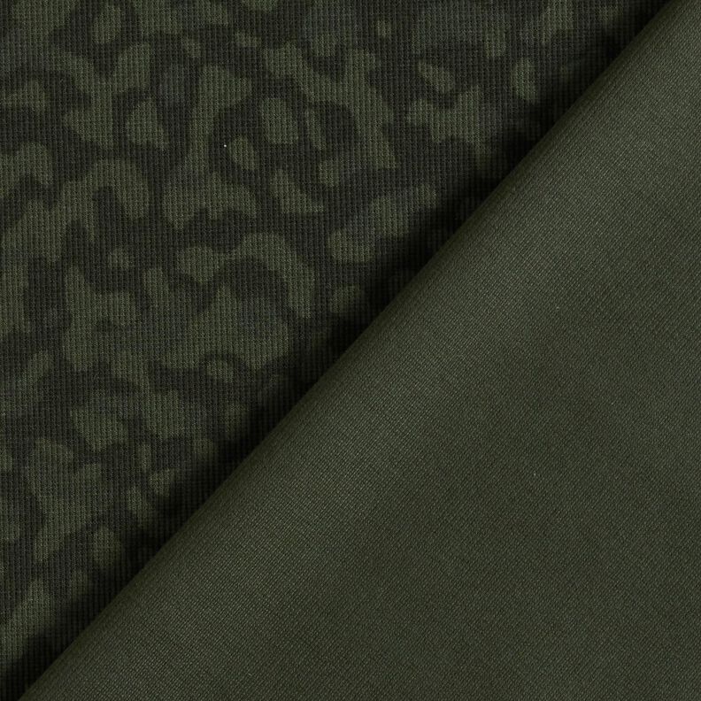 Ribbstickad jersey kamouflage – khaki, image number 4
