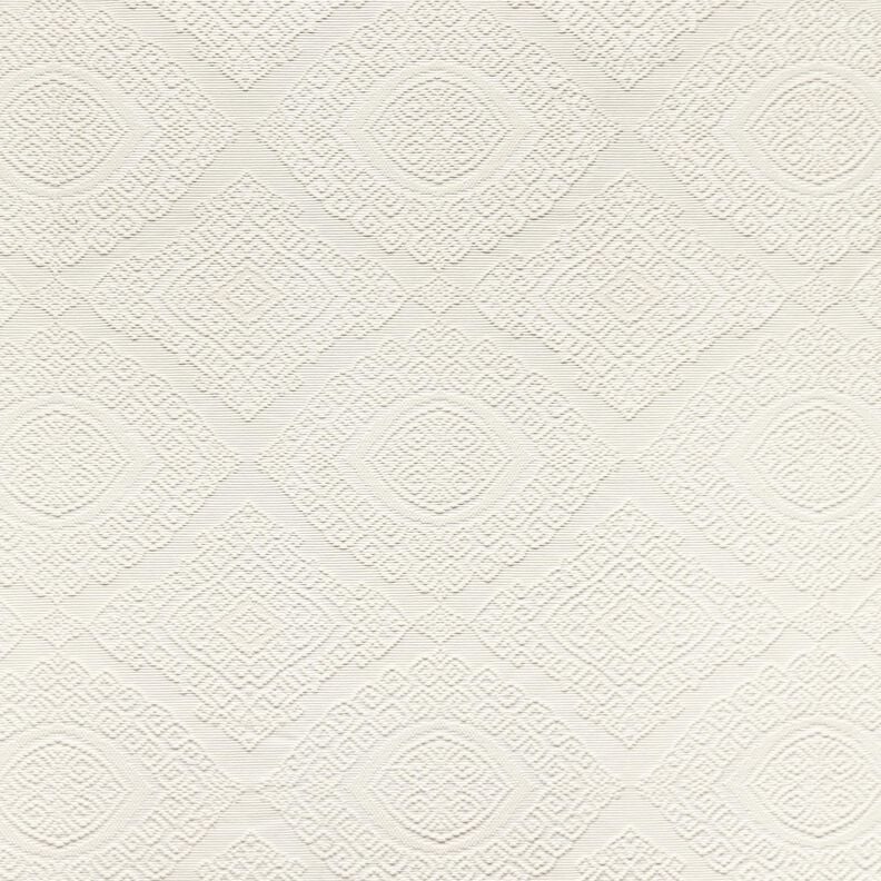 Dekorationstyg Jacquard dekorativa romber 275 cm – yllevit,  image number 1