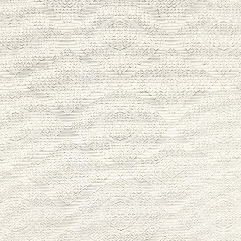 Dekorationstyg Jacquard dekorativa romber 275 cm – yllevit, image number 1