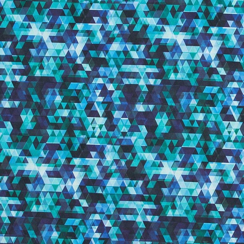 Softshell färgglada trianglar Digitaltryck – nattblå/turkos,  image number 1