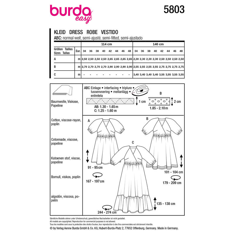 Klänning | Burda 5803 | 34-48, image number 12