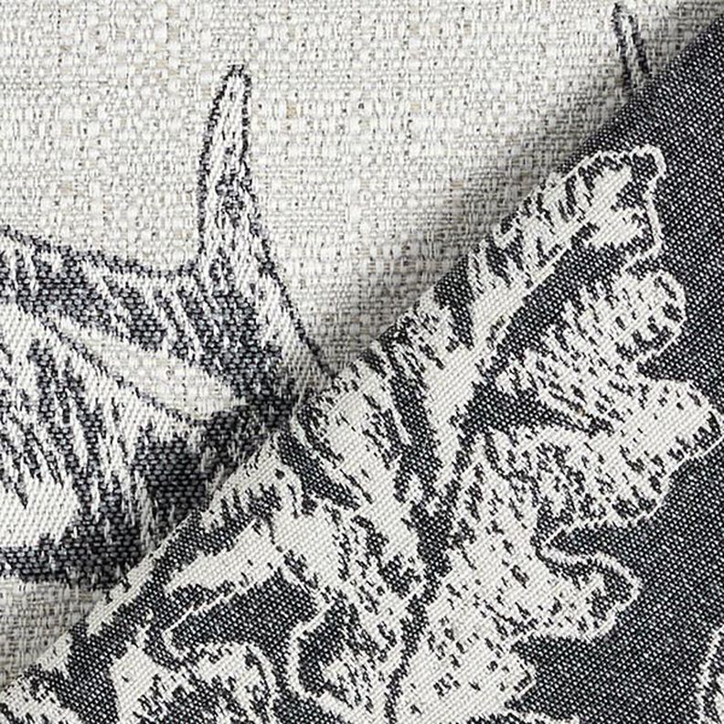 dekorationspanel Gobeläng rådjur med edelweiss – grått,  image number 4
