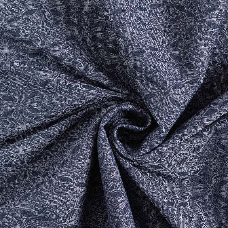 stretchprydnader i jacquard – jeansblå,  image number 3