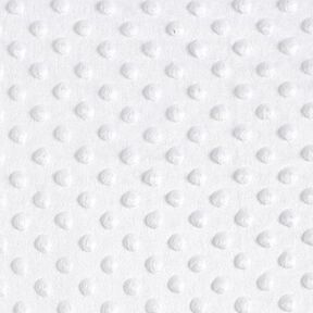 Mysfleece präglade prickar – vit, 