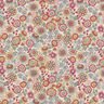 Dekorationstyg Halvpanama Stora blommor – natur/pink,  thumbnail number 1