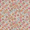 Dekorationstyg Halvpanama Stora blommor   – natur/pink,  thumbnail number 1