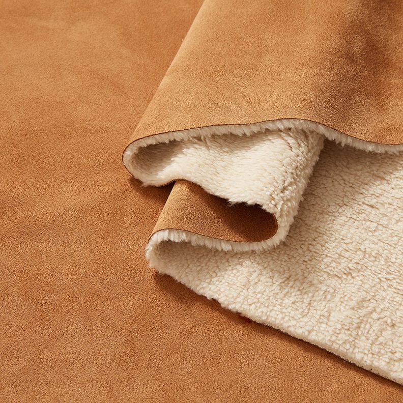 velour med sherpafoder på baksidan – kanel,  image number 2