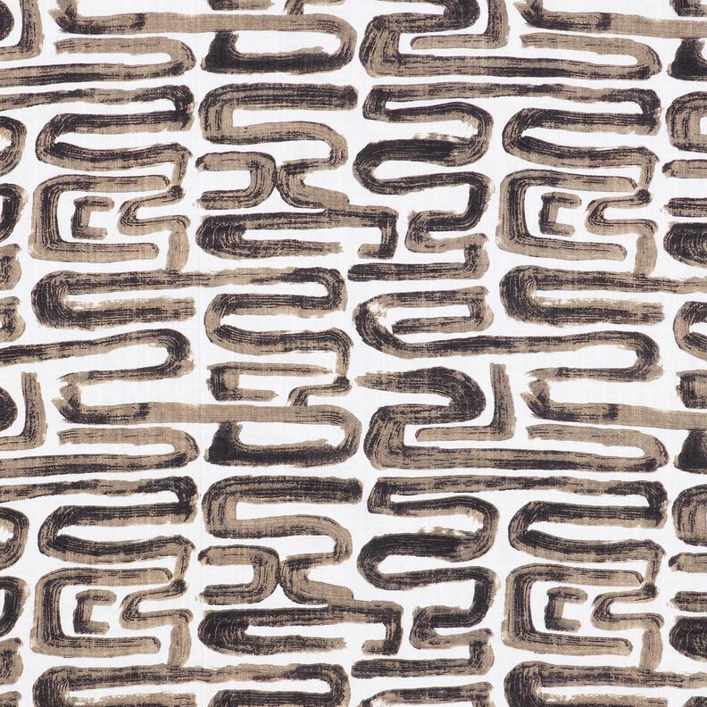 Bomulls- och viskosmix med serpentinlinjer – vit, image number 1