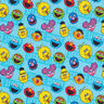 Bomullspoplin Licenstyg Sesame Street | Sesame Workshop – turkos,  thumbnail number 1