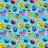 Bomullspoplin Licenstyg Sesame Street | Sesame Workshop – turkos,  thumbnail number 1