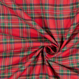Bomullsflanell Skotskrutigt Glenside – rött, 
