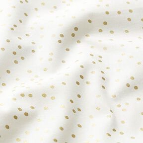 Bomullstyg Poplin fina prickar – yllevit/guld, 